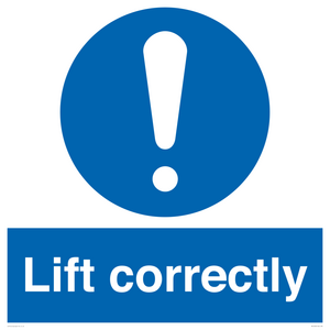 Lift correctly sign